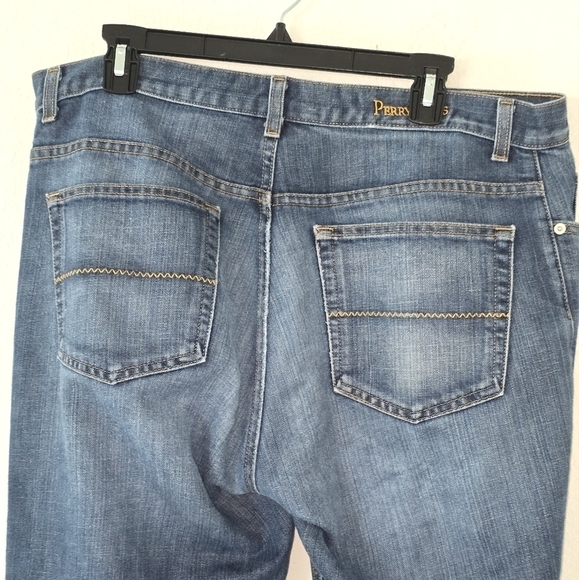 Perry Ellis Mens Jeans 36x30 Blue  Denim Straight Leg Pocket Casual School Work - Picture 6 of 13
